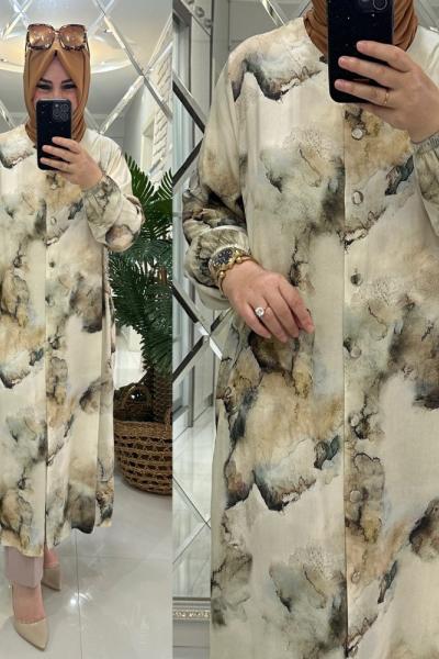 Özlem kap viskon kumaş kahveli