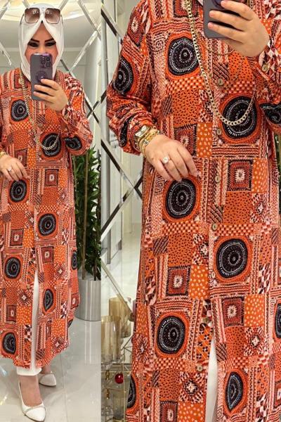 Paris gömlek viskon kumaş orange