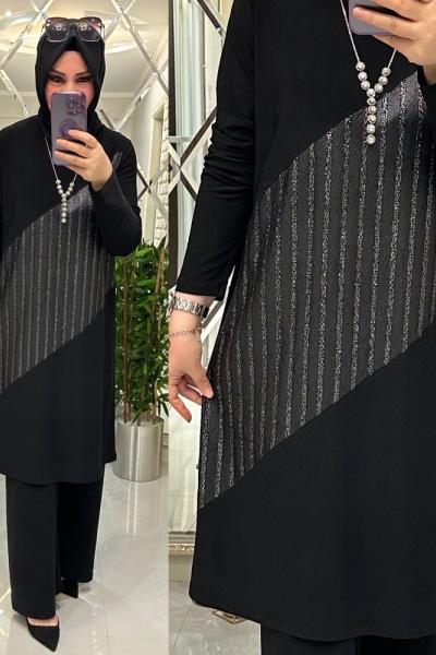 Paye Sandy Kumaş İkili Takım Gümüş