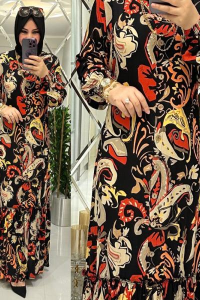 Roma elbise pamuklu viskon kumaş