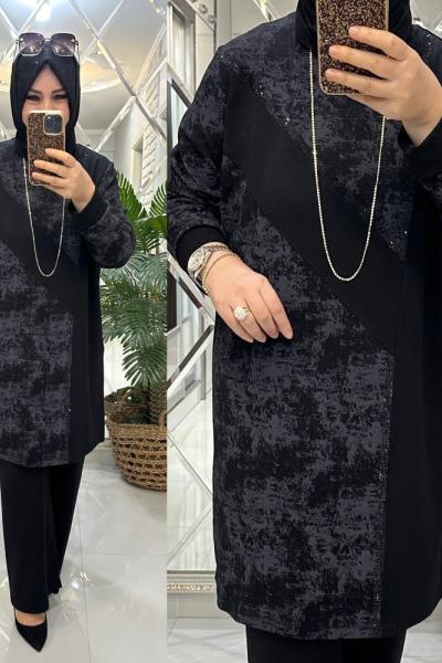 Selma takım oyşo kumaş siyah