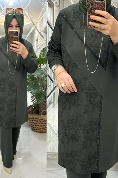 Selma takım oyşo kumaş haki