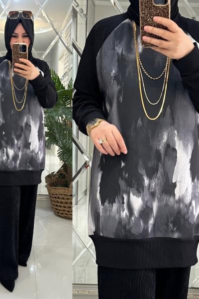 Selva takım dalgıç kumaş gri