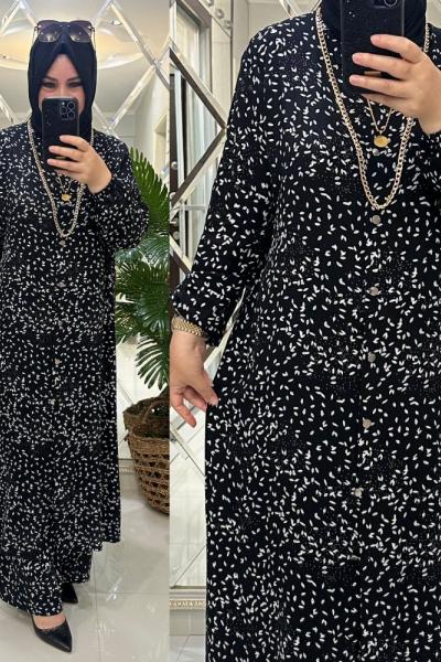 Seva Takım Viskon Kumaş Siyah