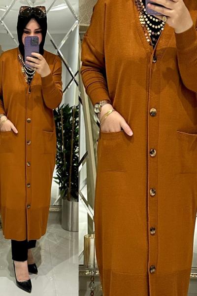 Sevda hırka yumuşak triko taba