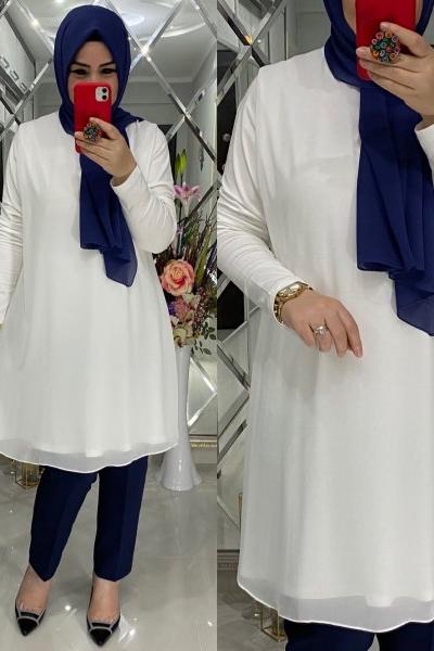 Şifonlu Penye Tunik