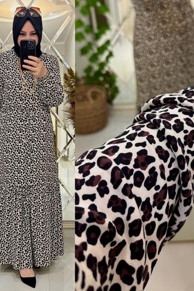 Vira elbise pamuklu viskon kumaş