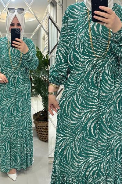 Yeliz elbise viskon kumaş mint