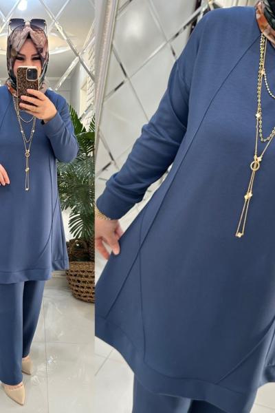 Zuhal takım oyşo kumaş mavi