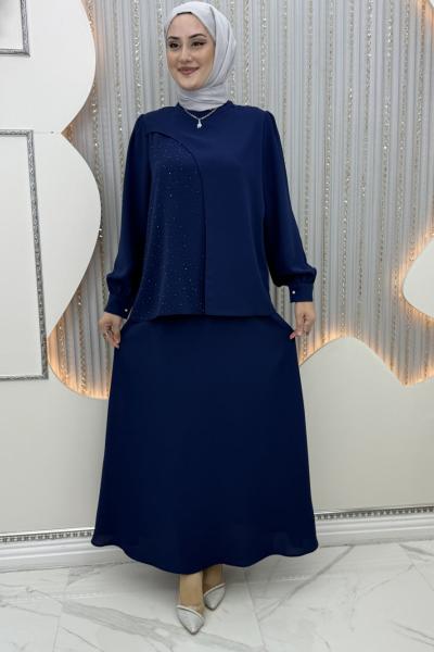 Asil etekli takım Mavi