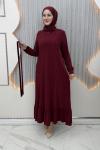 Asya Elbise Bordo