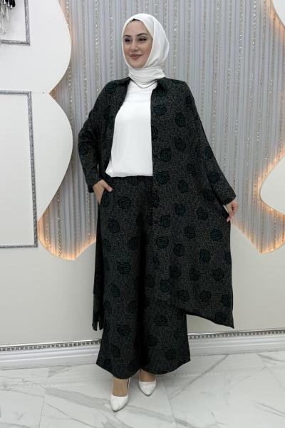 Bennur pantolonlu takım Zümrüt