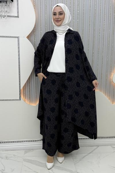 Bennur pantolonlu takım Lacivert