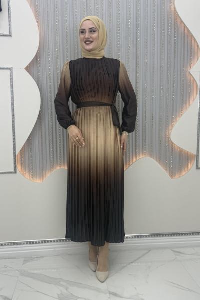 Birce elbise Kahverengi
