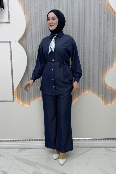 Buket pantolonlu takım Lacivert