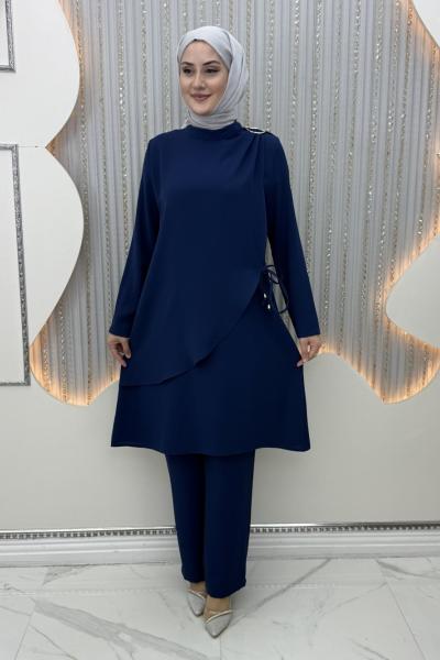 Ceylin Pantolonlu Takım Mavi