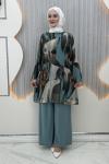 Dalga Pantolonlu Takım  Turkuaz