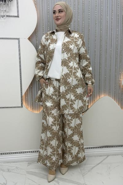 Dalya pantolonlu takım Vizon