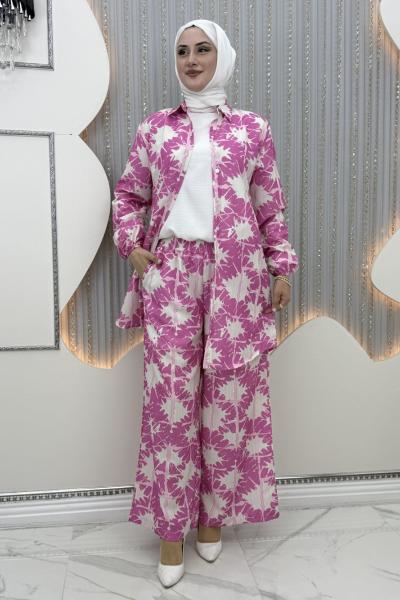 Dalya pantolonlu takım Pembe