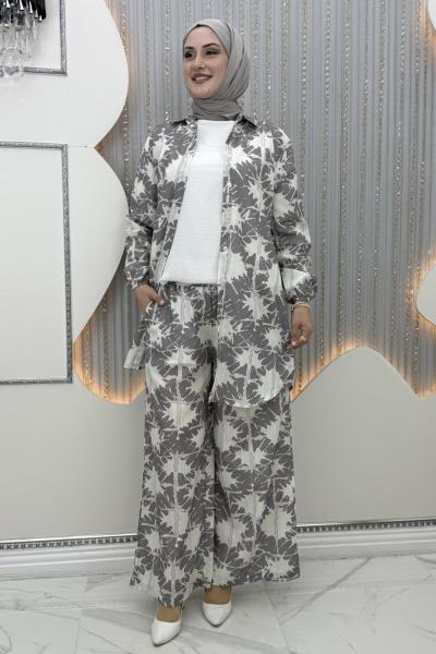 Dalya pantolonlu takım Gri
