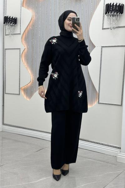 Deniz Kabuklu Takım Siyah