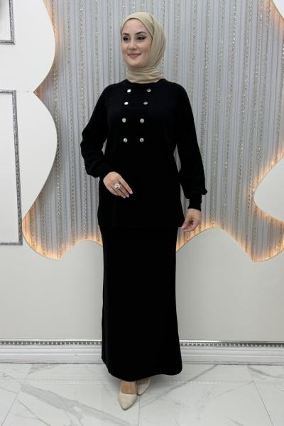Dicle Etekli Takım Siyah