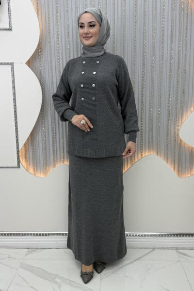 Dicle Etekli Takım Gri