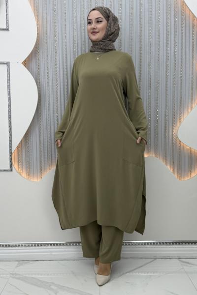 Dilara Pantolonlu Takım Mint Yeşili