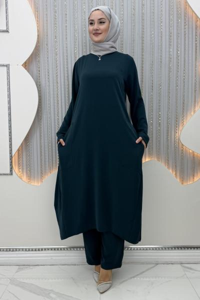 Dilara Pantolonlu Takım Petrol Yeşili