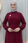 Dilruba Elbise Bordo