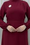 Dilruba Elbise Bordo