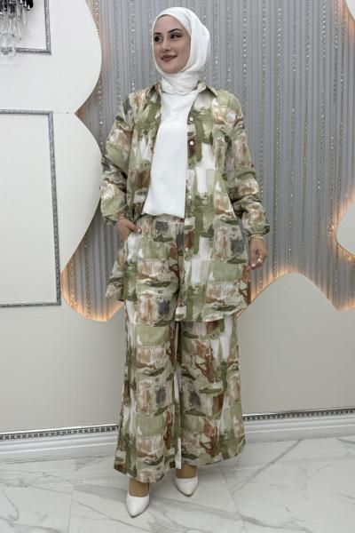 Ebrar Pantolonlu Takım Yeşil