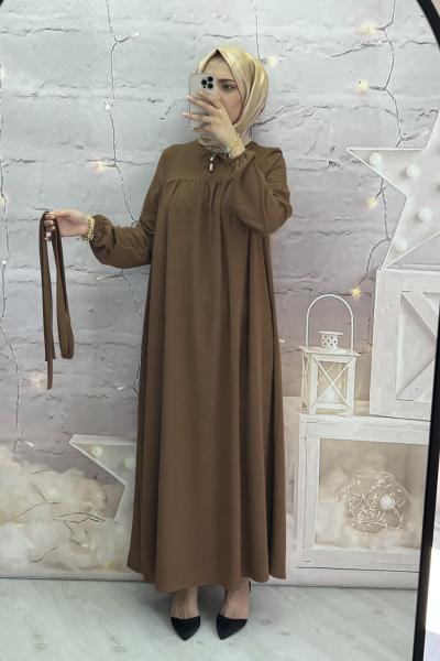 Efsu elbise Kahverengi