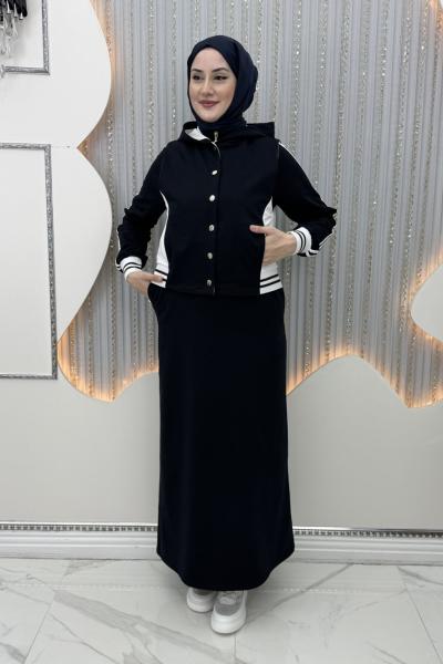 Ekim Yelekli Elbise Lacivert