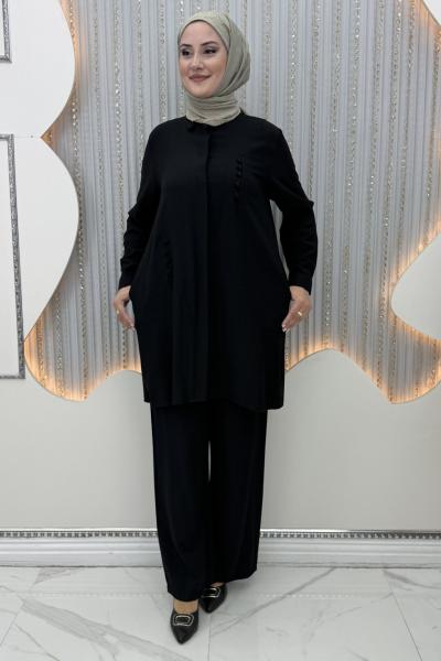 Elif Pantolonlu Takım Siyah