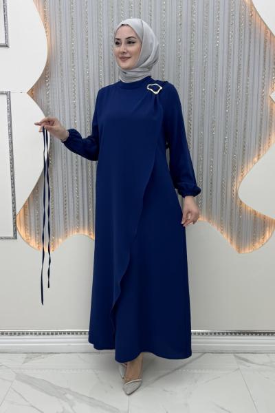Esila Elbise Lacivert