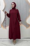 Esila Elbise Bordo