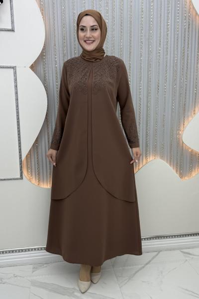 Ezgin elbise Kahverengi