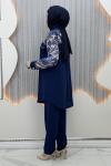 Feride Pantolonlu Takım Lacivert