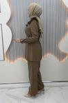 Firuze Pantolonlu Takım Sütlü Kahve