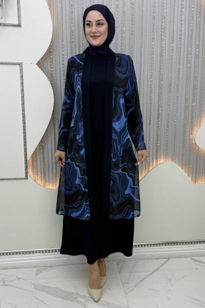 Galaksi elbiseli hırka Lacivert