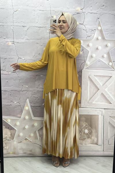 Gece etekli takım  Sarı