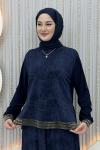 Gece Etekli Takım Lacivert