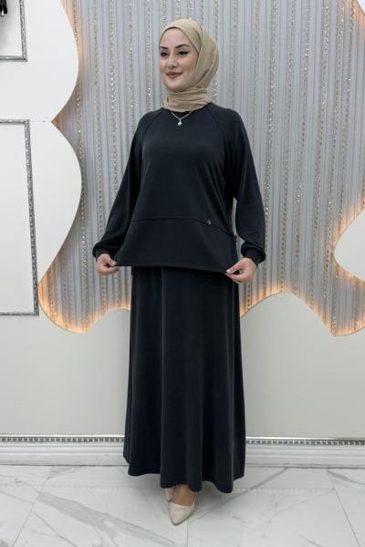 Göksu Etekli Takım Siyah