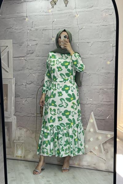 Gölge elbise  Yeşil