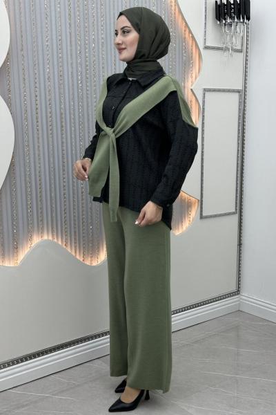 Gönül Pantolonlu Takım Yeşil