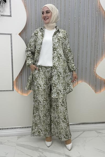 Güneş Pantolonlu Takım Yeşil
