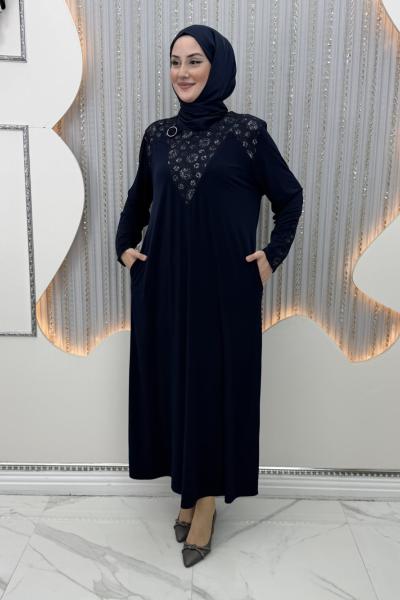 Halide Elbise Lacivert
