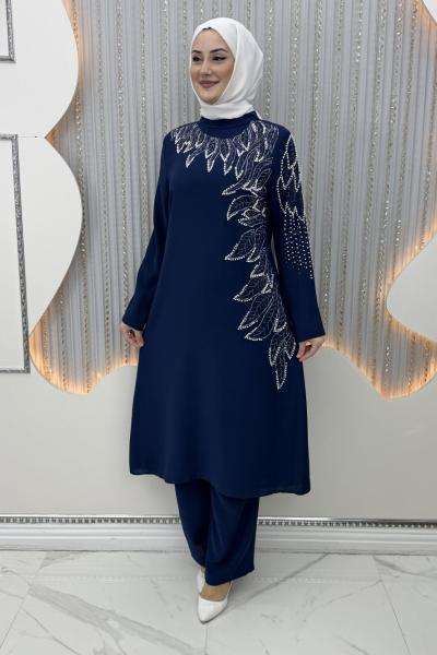 Hasret Pantolonlu Takım Lacivert