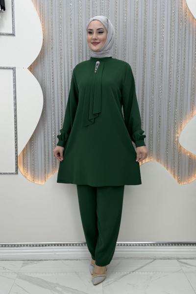 Hoşneva Pantolonlu Takım  Zümrüt